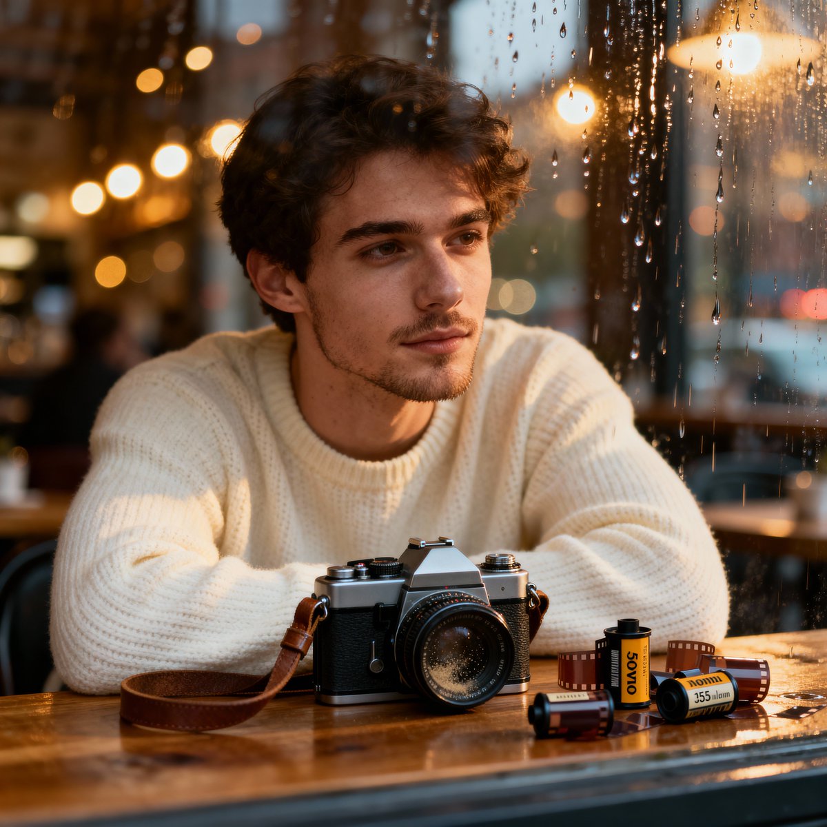 rovvmut_'s tweet image. A man, an analog camera and a world waiting to be captured.
(Images: Seedream 4.0)