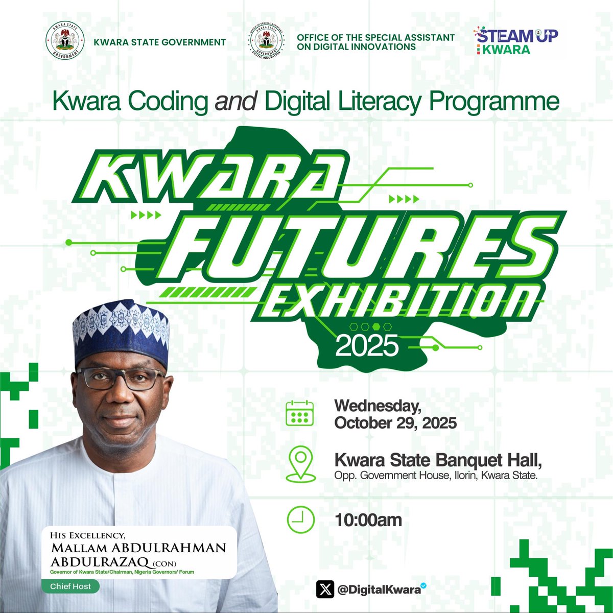 MobolajiPr's tweet image. The Kwara State Government launched the intensive Summer Holiday Edition of its Coding & Digital Literacy Programme ( @DigitalKwara ) marking a critical phase in preparing young innovators for the grand Project Exhibition on Wednesday, 29 October 2025.
#KwaraFuturesExhibition