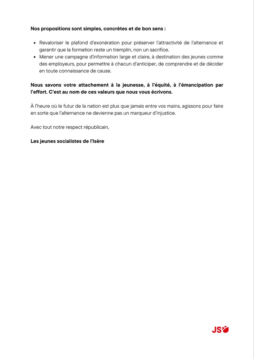 🔴 Par la réforme du régime social des contrats d’apprentissage, entrée en vigueur en mars 2025, des milliers de jeunes, pourtant animés par la volonté d’apprendre et de s’émanciper, voient leur rémunération nette amputée de manière significative.