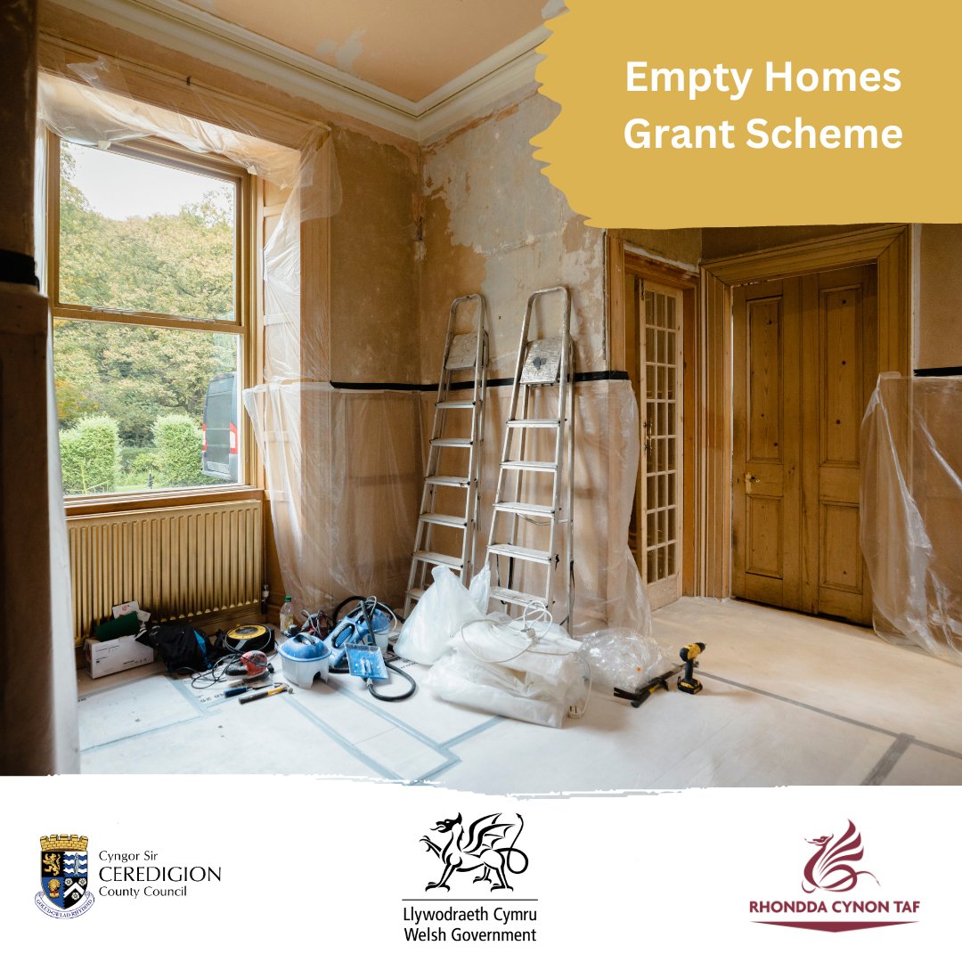 CeredigionCC's tweet photo. 🏡🔨 Financial support is available to renovate empty houses and make them fit for living in the twenty first century.

Ceredigion is pleased to take part in the Welsh Government’s National Empty Homes Grants Scheme.

Read more and apply here 👇 
https://t.co/1kpYKcgOE4 https://t.co/eppVeRmWSP