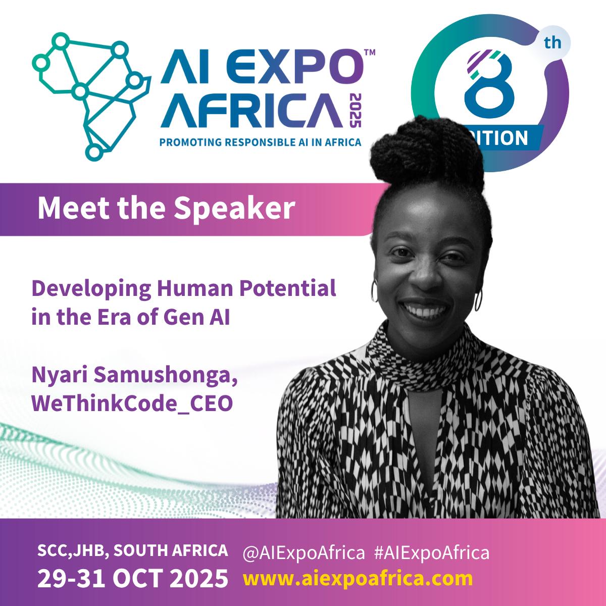wethinkcode's tweet image. How do we harness human potential in the age of AI? 🤖
Our CEO, Nyari Samushonga, joins leading voices at #AIExpoAfrica2025 to explore how education and innovation can build a more inclusive digital future for Africa. 🌍
#WeThinkCode #Leadership #Innovation