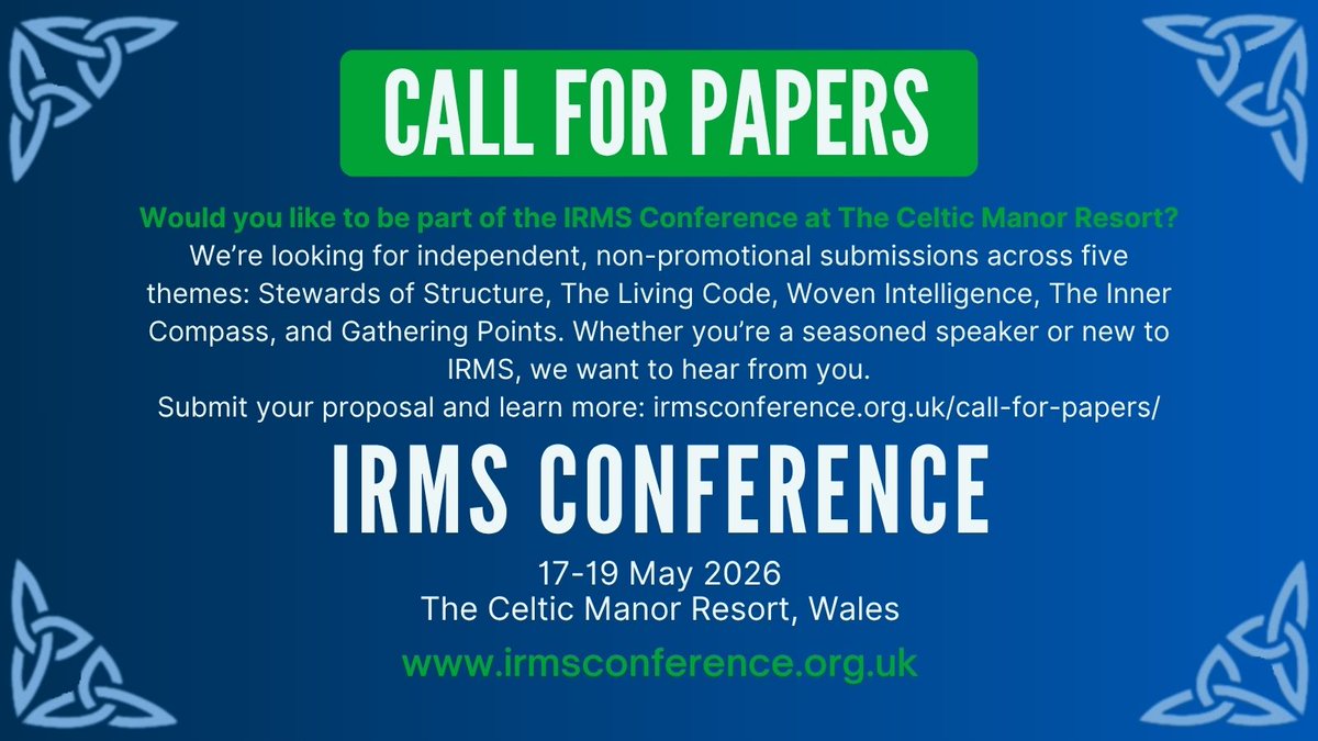 IRMSConference's tweet image. Call for papers deadline is next week! Be quick and submit your paper here: ow.ly/KvAl50Xapkh