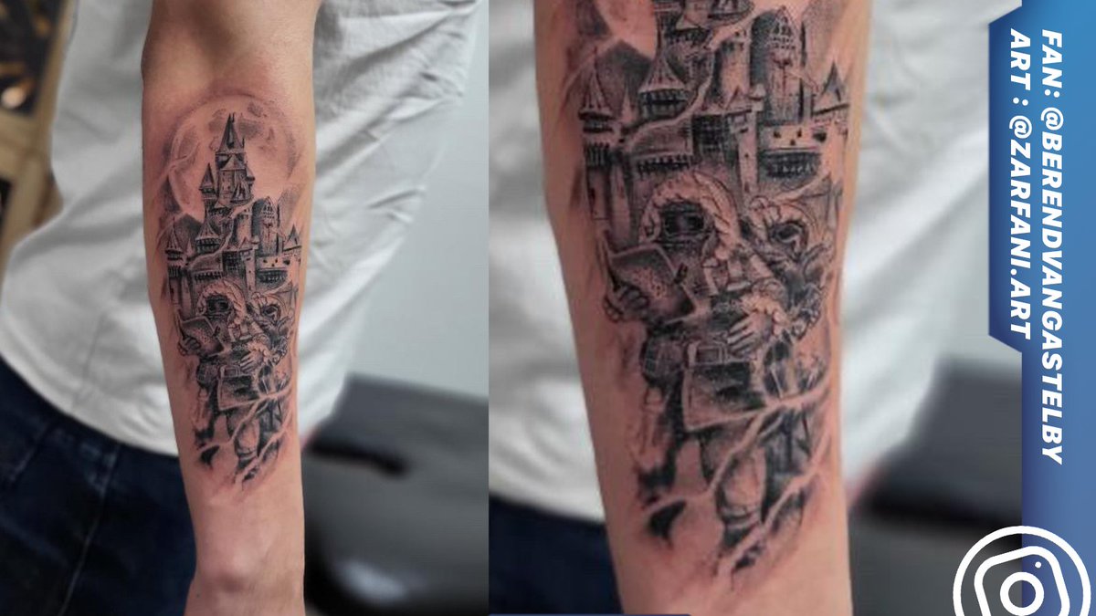 Happy Fanart Friday! 🏰🦇

One of our fans got this AWESOME We Were Here Forever themed tattoo, done by <a href="/ArtZarfani/">Zarfani.Art</a>. It looks so good! We are truly honored that some of you get tattoos done inspired by our games. 💙 Stay amazing, Explorers.