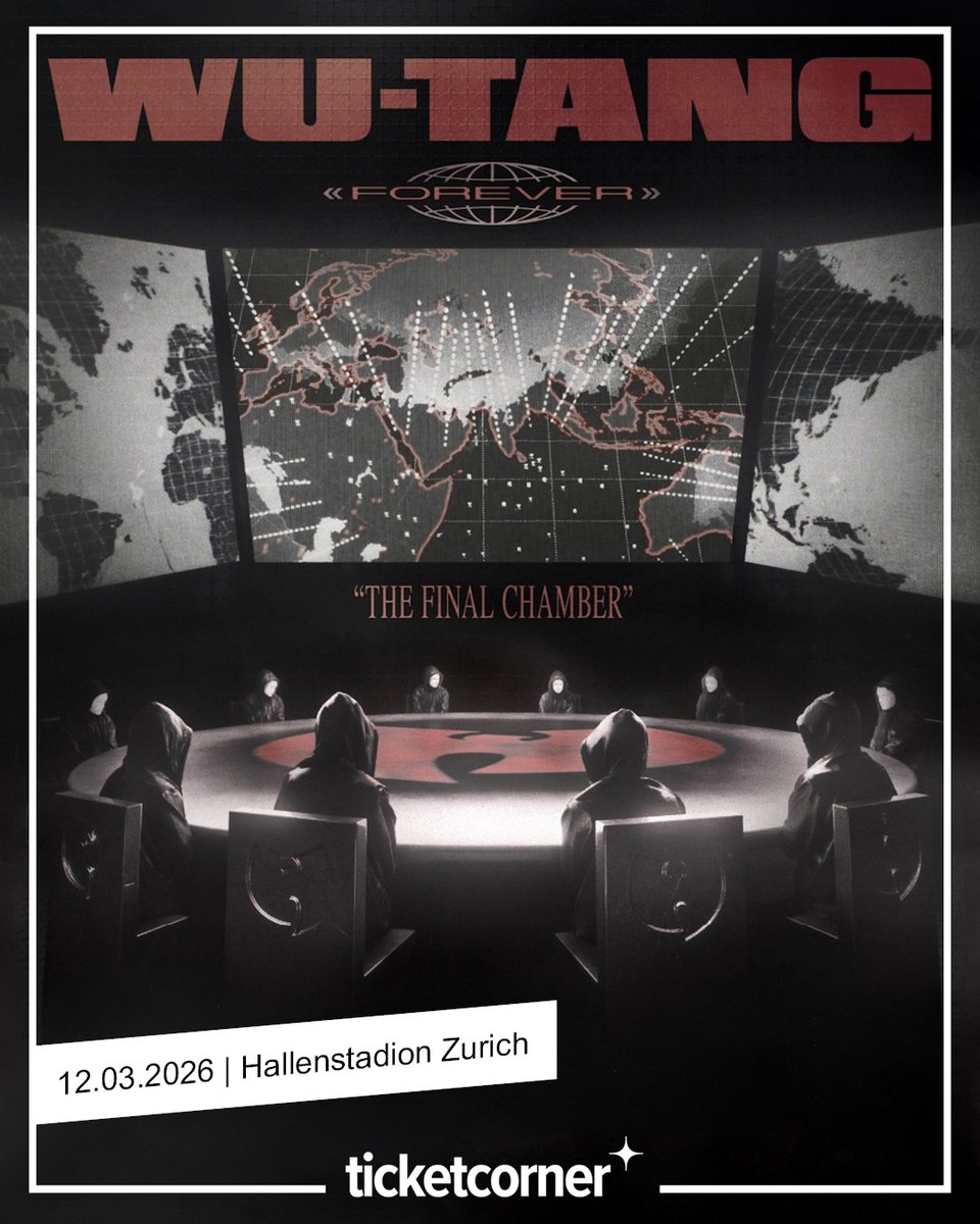 ticketcorner_R's tweet image. 🔥 Le 12 mars 2026 à Zurich, le #WuTangClan, l’un des plus grands groupes de l’histoire du hip-hop montera sur scène pour une date unique en Suisse. 🌐  
Infos et 🎟️: brnw.ch/21wWTto ⬅️ #Ticketcorner