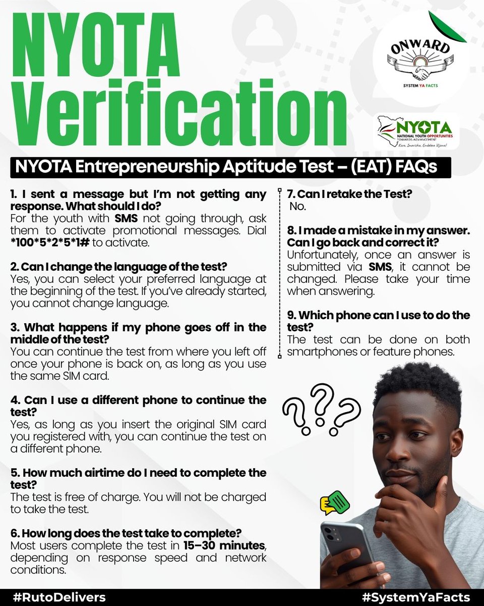 WilliamsMkenya's tweet image. A new chapter unfolds today 🇰🇪 The NYOTA verification begins across 290 constituencies, expanding youth opportunities through skills, empowerment and enterprise. 100k young entrepreneurs will each receive 50K for biz to fuel their dreams. 🌟 #NYOTAVerification