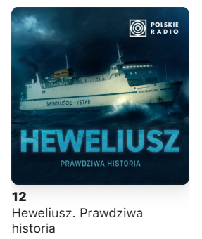 PolskieRadio24's tweet image. Nowy podcast Polskiego Radia - #Heweliusz już na 12 miejscu wszystkich najchętniej słuchanych produkcji na #ApplePodcasts! To naprawdę zapowiada się prawdziwy hit!  podcasts.apple.com/pl/podcast/hew…