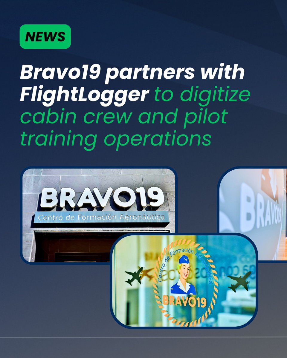 FlightLogger1's tweet image. 🇪🇸 Training excellence takes off in Spain!

We’re thrilled to welcome Bravo19 to the community. Headquartered in Madrid, Bravo19 has evolved from a leading cabin crew academy into an aviation training organization. 

👉 eu1.hubs.ly/H0p295P0

#FlightLogger #Bravo19
