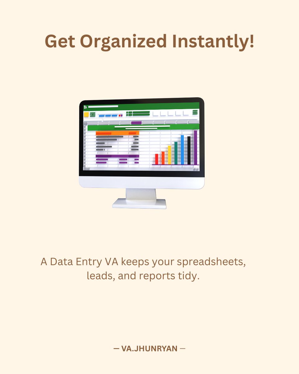 va_jhunryan's tweet image. &quot;Stop drowning in spreadsheets and start focusing on scaling 📈

Hire a Data Entry VA — because your time is your real capital 💼💻&quot;

👉 “Ready to offload your data tasks? Let’s talk and make your workflow stress-free!”

#DataEntryVA #VirtualAssistant #SmallBusinessSupport