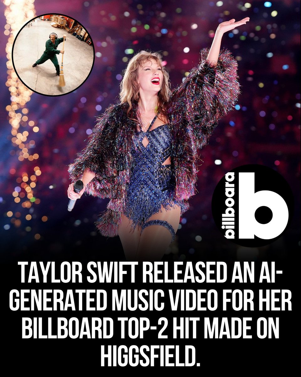 shamimai1's tweet image. This feels like a time slip.
Taylor Swift’s &quot;Opalite&quot; video, out Oct 24th, was made with AI.

She used Higgsfield Popcorn for this Billboard Top-2 monster hit.

The result is so good it feels like it&apos;s from a different timeline.