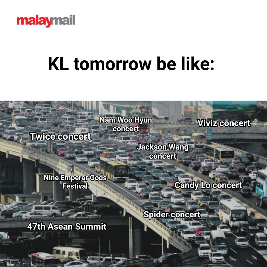 malaymail's tweet image. Kuala Lumpur is about to be buzzing this 25 October (Saturday) — with concerts, festivals, and even the 47th ASEAN Summit all happening on the same day! 🎶🎤🎆

Here’s what’s on the lineup:
- Jackson Wang’s Magic Man 2 World Tour — Axiata Arena, Bukit Jalil
- Spider Unplugged —…