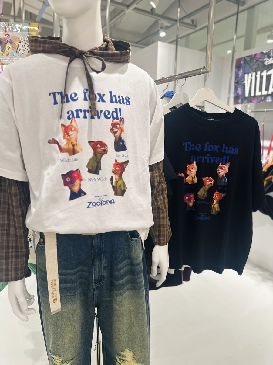 ズートピア』より「ニック・ワイルド」デザインのTシャツと
