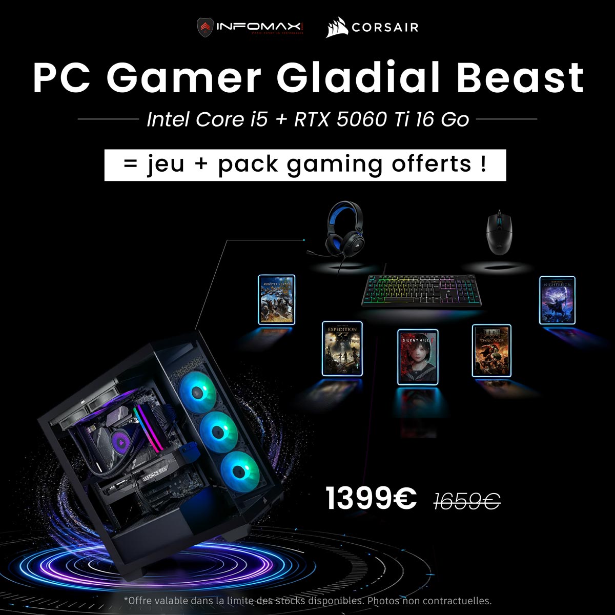 🔥 OFFRE SPÉCIALE PC GAMER 🔥
Un pack de périphériques Corsair (clavier + souris + casque 🎧) offert + 1 jeu AAA offert parmi une sélection de 11 titres ! 🎮

Pour en profiter :

👉 cutt.ly/or4gLIVt

CC <a href="/CorsairFrance/">CORSAIR FRANCE</a>