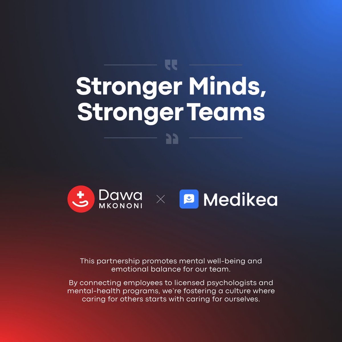 For this entire year, this is the proudest thing the Dawa Mkononi Senior leadership has done. 

In many of our communities, being “unwell” is still only associated with physical illness.