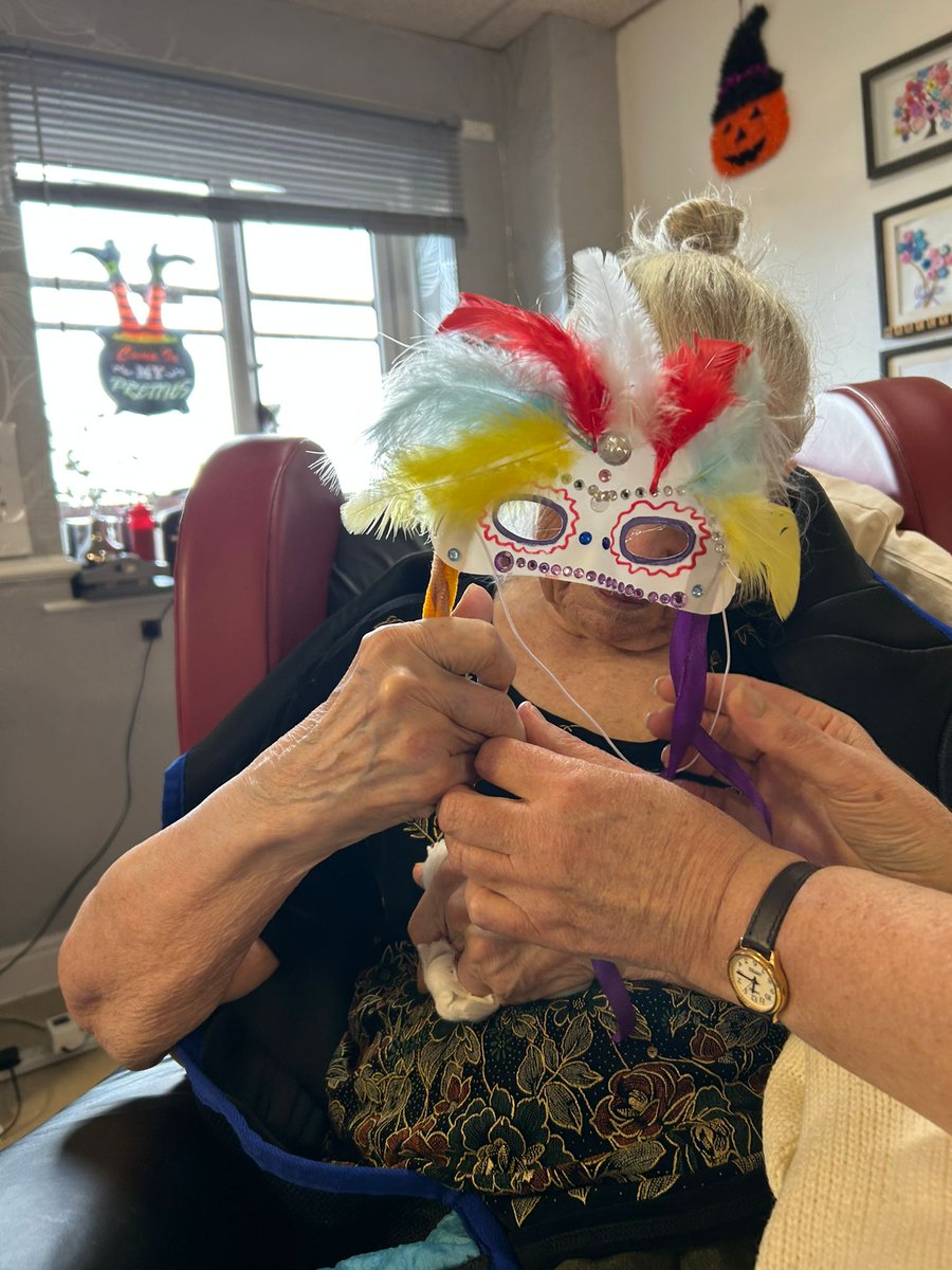 palmsrow's tweet photo. At Northfield, we've been making masks ahead of our party on Thursday

#halloweenparty #Sheffield #carehome https://t.co/GUsnKyRmnQ