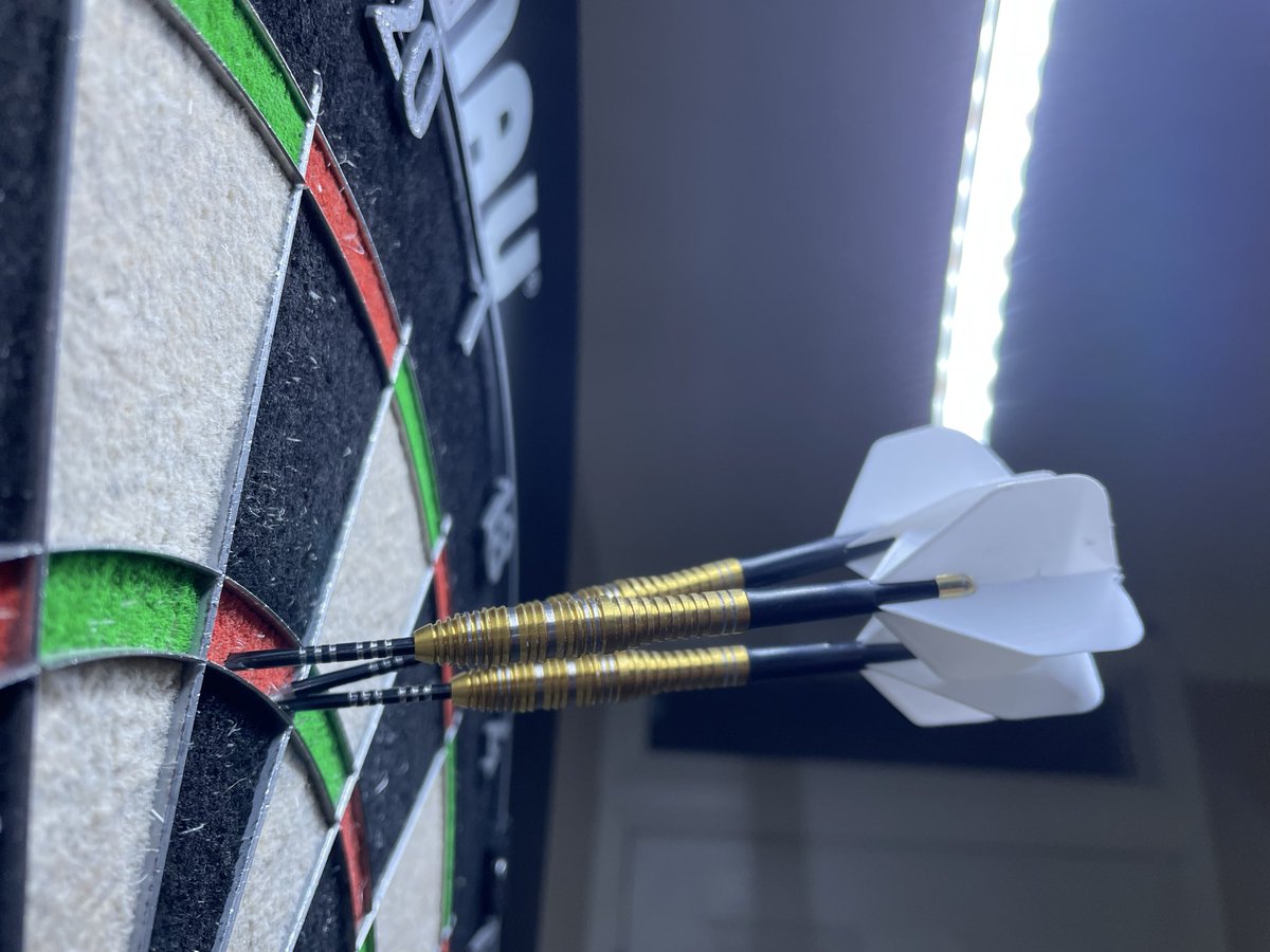 First time that has ever happened in 5 years of playing darts!

First 3 of the day and hadn’t even turned on the light 🤯