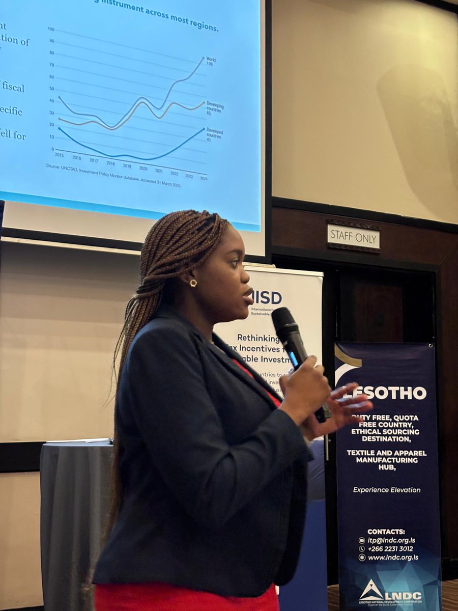 IISD Economic Policy (@iisd_elp) on Twitter photo #Lesotho is taking important steps to attract investments that strengthen local industries and expand opportunities for its people 🌱
This week, our experts worked with <a href="/investlndc/">Lesotho National Development Corporation</a> refining the country's investment frameworks & tax incentives to support #sustainableinvestment #Lesotho is taking important steps to attract investments that strengthen local industries and expand opportunities for its people 🌱
This week, our experts worked with <a href="/investlndc/">Lesotho National Development Corporation</a> refining the country's investment frameworks & tax incentives to support #sustainableinvestment