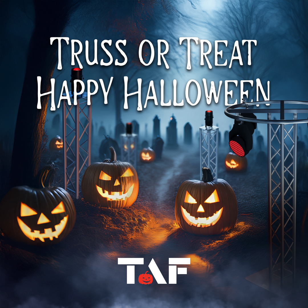 Truss or treat! 🎃

Our structures are ready for any show - even the spooky ones.

Happy Halloween from the TAF team! 👻

#TAF #TrussOrTreat #Halloween #EventProduction #StageDesign