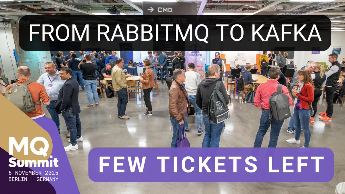 Less than a week  to MQ Summit! 🚀 Real architectures, hands-on strategies, <a href="/awscloud/">Amazon Web Services</a> /<a href="/Microsoft/">Microsoft</a> /<a href="/IBM/">IBM</a>  experts + messaging pros. Tickets going fast, don’t miss out!  mqsummit.com/#tickets