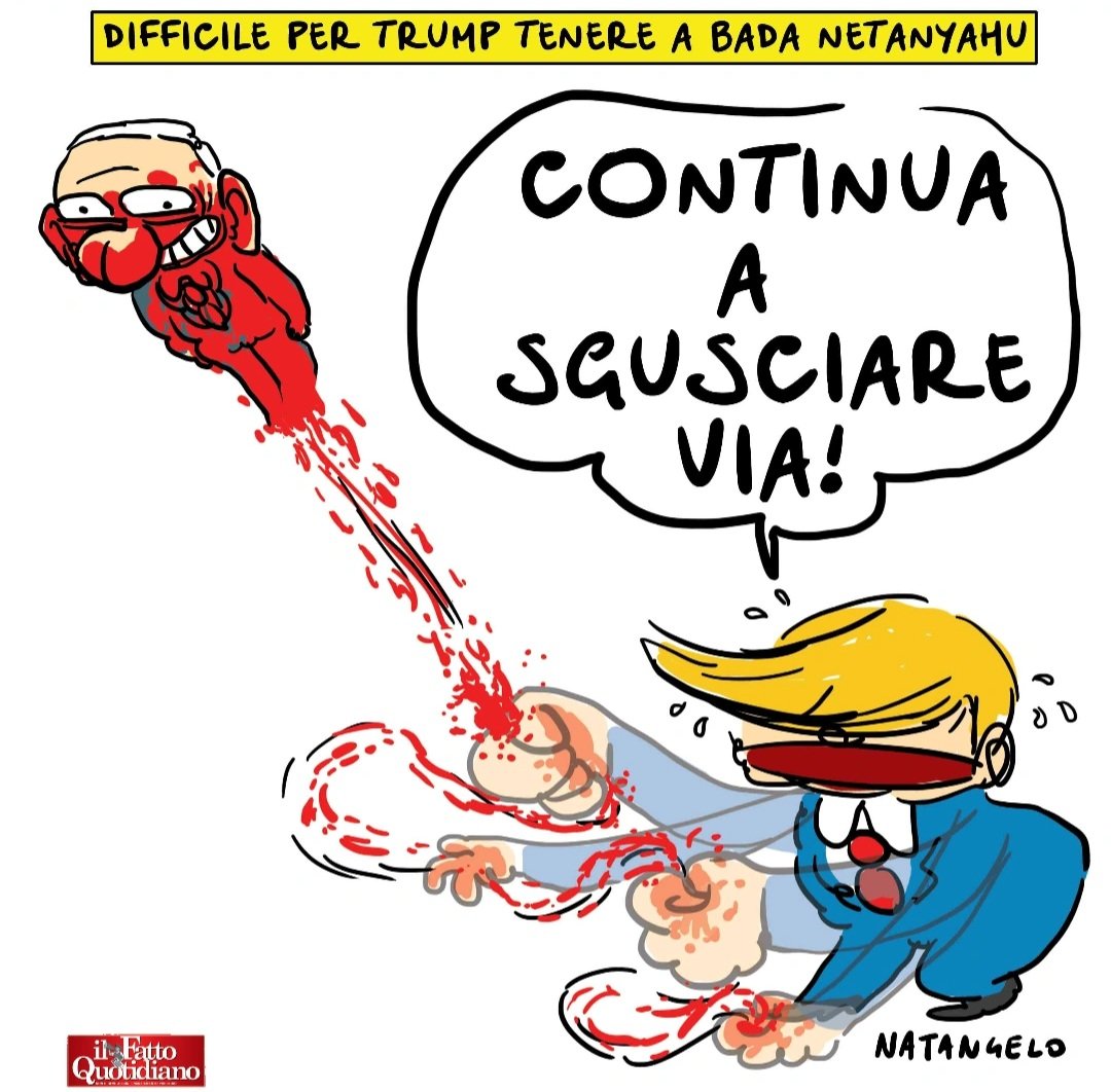L'inafferrabile - la mia vignetta per Il Fatto Quotidiano oggi in edicola

#trump #netanyahu #israele #cisgiordania #vignetta #fumetto #satira #ilfattoquotidiano #natangelo