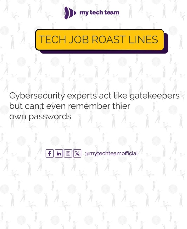 mytechteam's tweet image. Oh, the pain! Being the digital gatekeeper doesn&apos;t protect you from that dreaded &quot;Password Reset&quot; screen. We’ve all been there, Security pros! 😉
Tag a Cybersecurity friend who needs to see this! 👇
#InfoSec #TechRoast #CybersecurityExpert #WorkHumor
#MyTechTeam