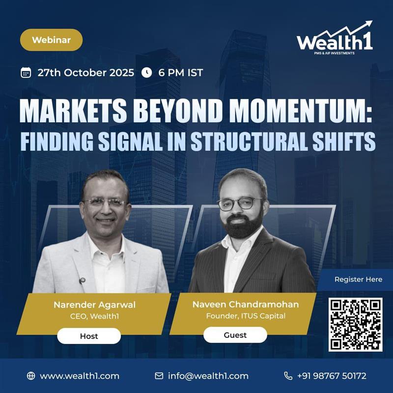 ItusCapital's tweet photo. 𝐌𝐚𝐫𝐤𝐞𝐭𝐬 𝐛𝐞𝐲𝐨𝐧𝐝 𝐌𝐨𝐦𝐞𝐧𝐭𝐮𝐦: 𝐅𝐢𝐧𝐝𝐢𝐧𝐠 𝐬𝐢𝐠𝐧𝐚𝐥 𝐢𝐧 𝐬𝐭𝐫𝐮𝐜𝐭𝐮𝐫𝐚𝐥 𝐬𝐡𝐢𝐟𝐭𝐬
 
Speaker: Naveen Chandramohan, Founder, Itus Capital
 
Host: Narender Agarwal, CEO, Wealth1

27th October 2025, 6PM IST
 
Link to Register:
https://t.co/Zd4F5s09EI https://t.co/MWXn0BP7MO