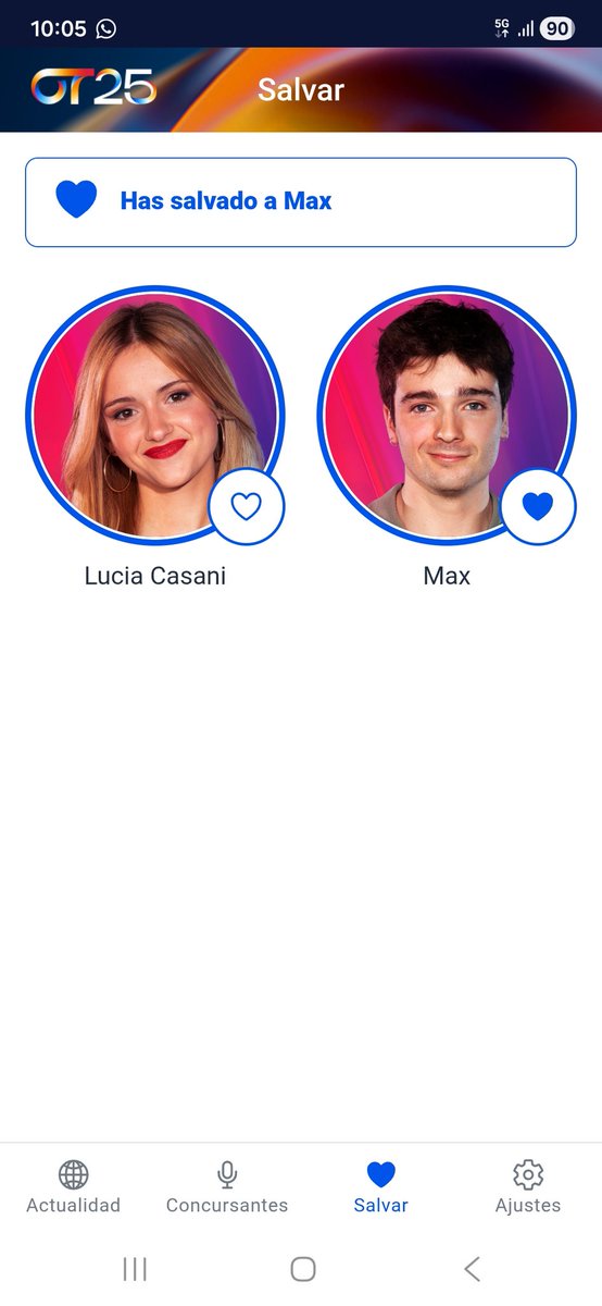 Necesito que se quede Max 🙏 

Intercambio de votos a vuestro favorito tengo 5 dispositivos pero podemos conseguir mas diarios. 

Ya me da igual no tenemos nada que perder y me la pela. 

O al menos conseguir que suba su porcentaje. 

#OTDirecto24O #SalvarMax 

👉 Cambio de votos