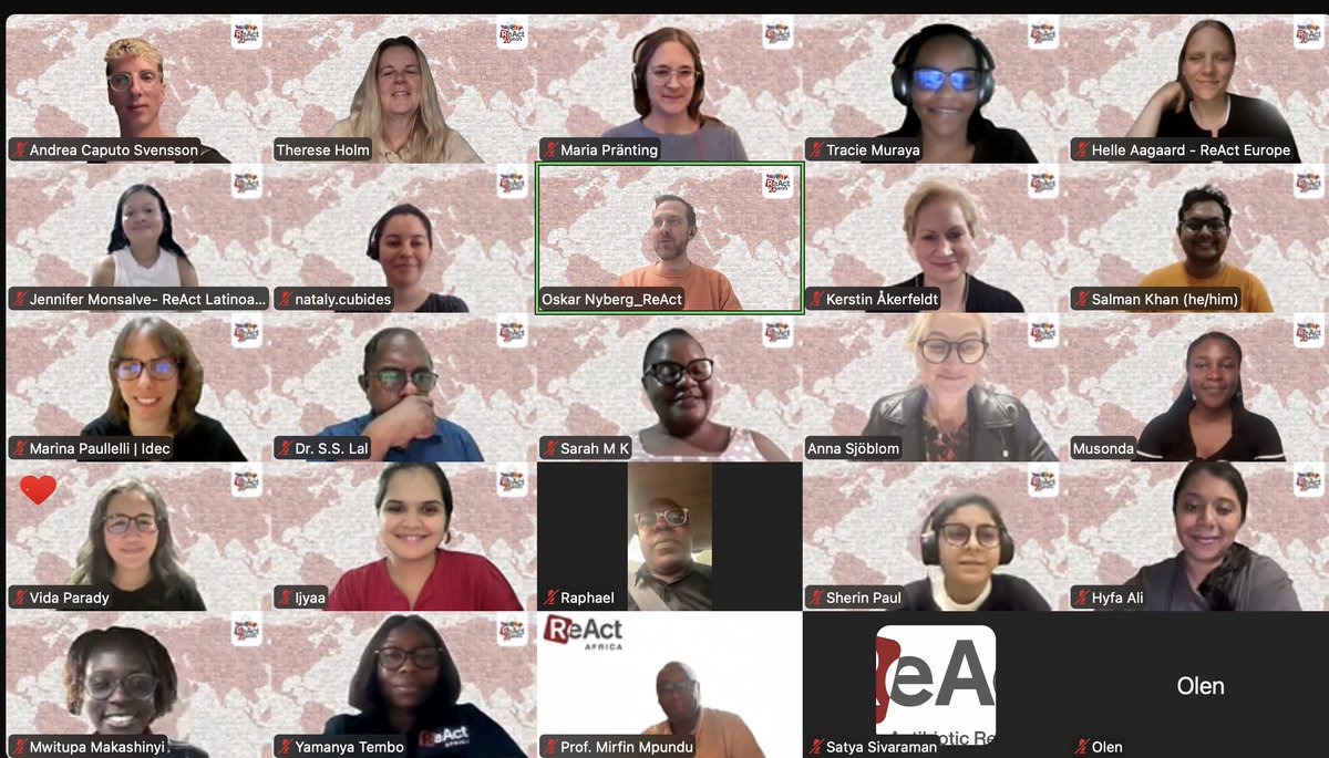 reactgroup's tweet image. Last week, the ReAct network had a truly productive and joyful Annual Meeting! 🙌🏾 🙏🏾
🌏🌍🌎 Our four ReAct nodes came together for open and inspiring discussions - a great stepping stone as we plan for the coming years.
🎉 We also took a walk down memory lane to celebrate…