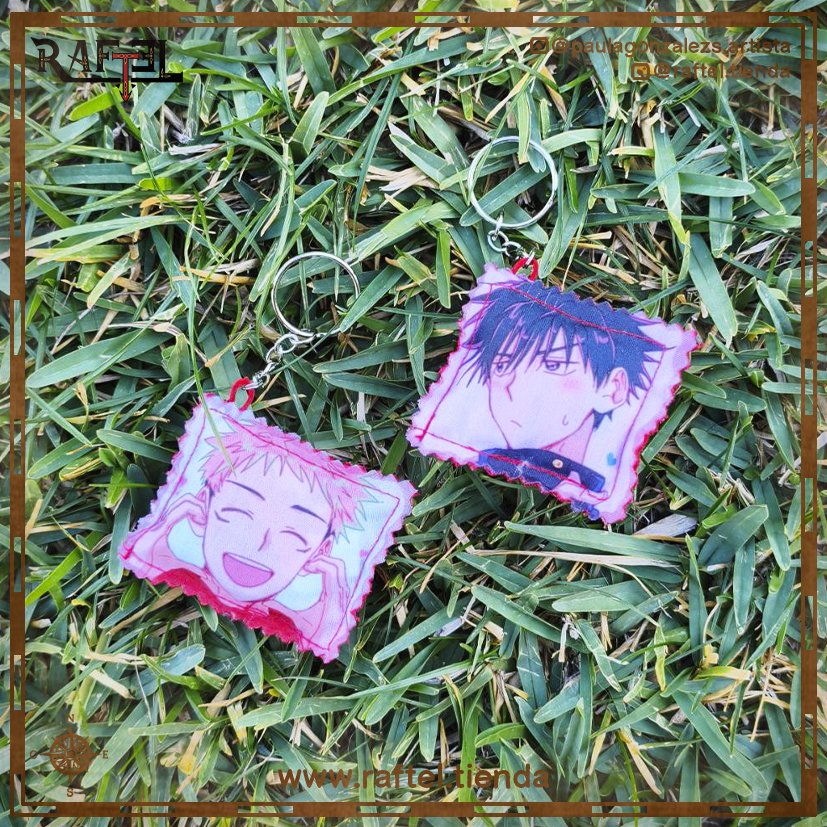 Paula_GonzalezS's tweet photo. ¡¡Llaveros de #JujutsuKaisen!!
💅🏻⛩️📿
Están cosidos y rellenos, los bordes están cubiertos de látex, impidiendo que se deshilachen✨
#arte #artesania #llavero #llaveroartesanal #costura #llaverodetela #cojin #ravioli #jujutsu #itadori #sukuna #megumi #otaku #friki #modafriki https://t.co/gLMp4ziOMZ