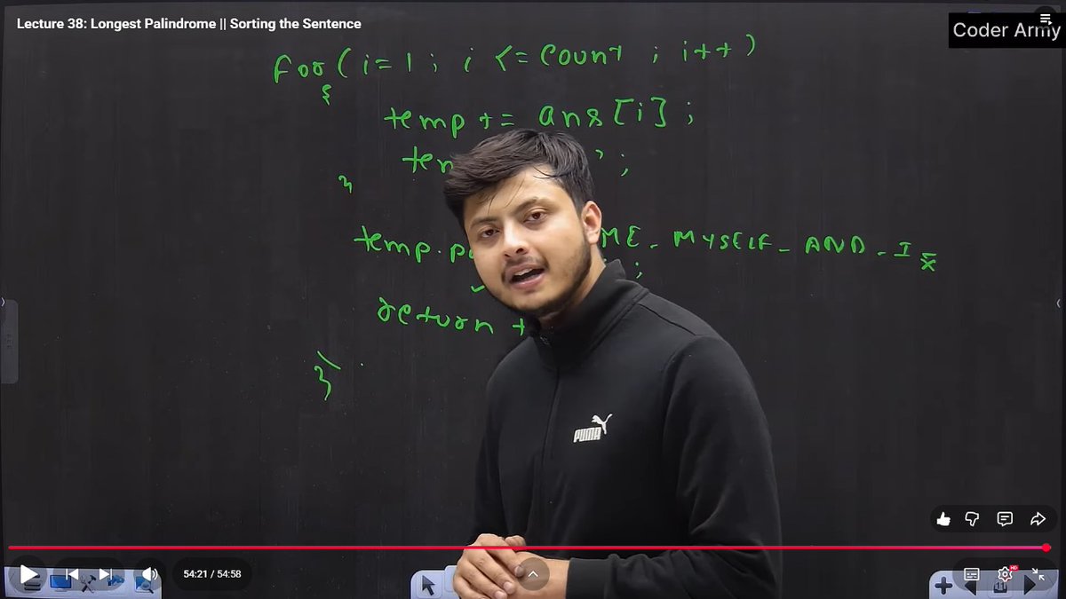 JeetKumarD35856's tweet image. Just crushed a LeetCode medium string problem thanks to the GOAT  Rohit Negi bhaiya’s crystal-clear explanation in today’s CoderArmy YT lecture!  #CodingJourney #LeetCode #CoderArmy #Consistency