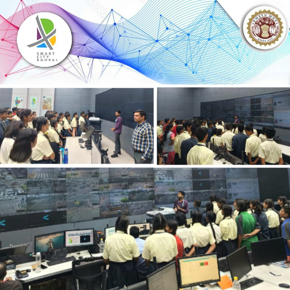 bhopal_bscdcl's tweet image. #BhopalSmartCity organised an awareness drive on 24th Oct&apos;25 during which officials interacted with students &amp;amp; teachers from MGM Co Ed Higher Sec School,Bhopal &amp;amp; educated them on the working of Integrated Traffic Management System #ITMS operated under #SmartCitiesMission