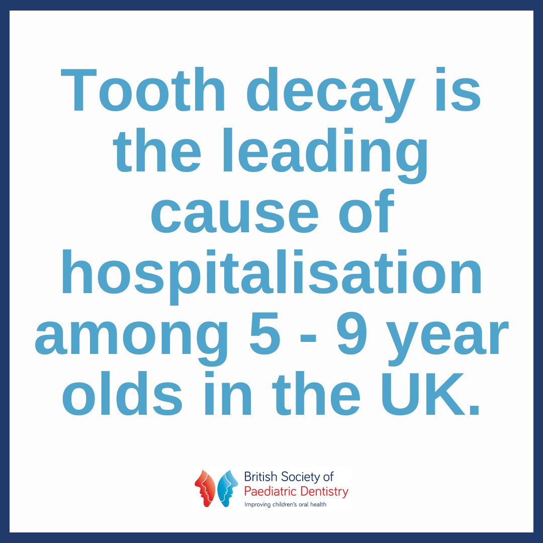 bspduk's tweet image. Tooth decay is the leading cause of hospitalisation among 5 to 9-year-olds in the UK.

Find loads of information and resources to help protect children's teeth here: ow.ly/91B350XgkF5

#childoralhealth #toothdecay #toothcare