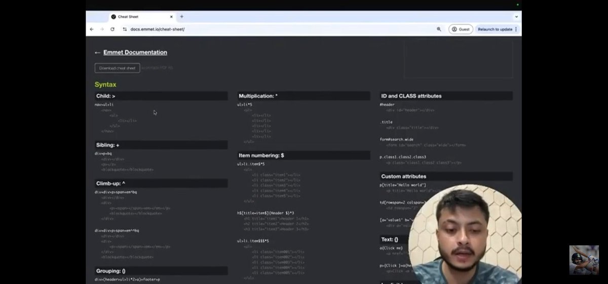 Himansh06588360's tweet photo. #Session5-
🚀Web dev
✨Key Takeaways--
1.Emmet in HTML-
•Creating Multiple Elements.
•Adding Classes and IDs.
2.HTML Forms -
•Introduction and Use Case of Forms.
•Input Fields and Labels.
Thanks to @rohit_negi9 for the great explanation 🙌.
#coderarmy https://t.co/eQs5UaljGk