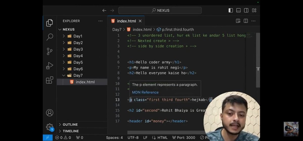 Himansh06588360's tweet photo. #Session5-
🚀Web dev
✨Key Takeaways--
1.Emmet in HTML-
•Creating Multiple Elements.
•Adding Classes and IDs.
2.HTML Forms -
•Introduction and Use Case of Forms.
•Input Fields and Labels.
Thanks to @rohit_negi9 for the great explanation 🙌.
#coderarmy https://t.co/eQs5UaljGk