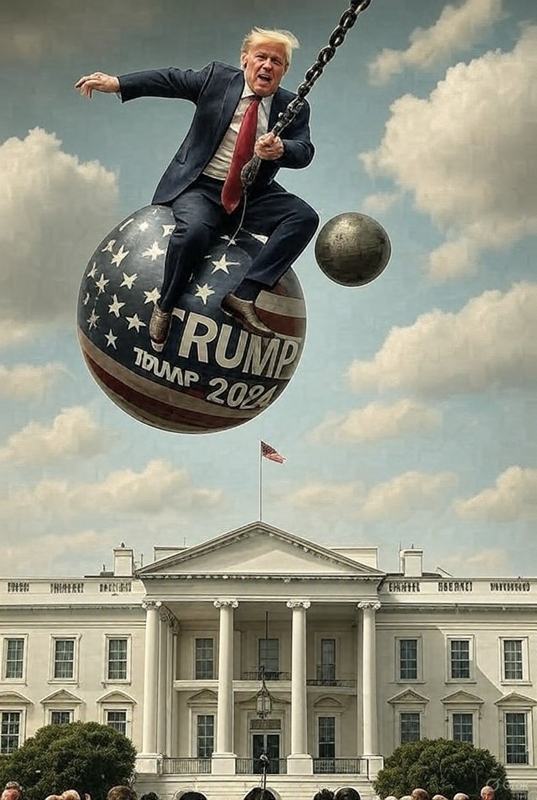 Satironicus's tweet photo. Eat this, @MileyCyrus !

#WRECKING_THE_HOUSE #Trump #ballroom #eastwing #WhiteHouse https://t.co/SsuCTzq3DE
