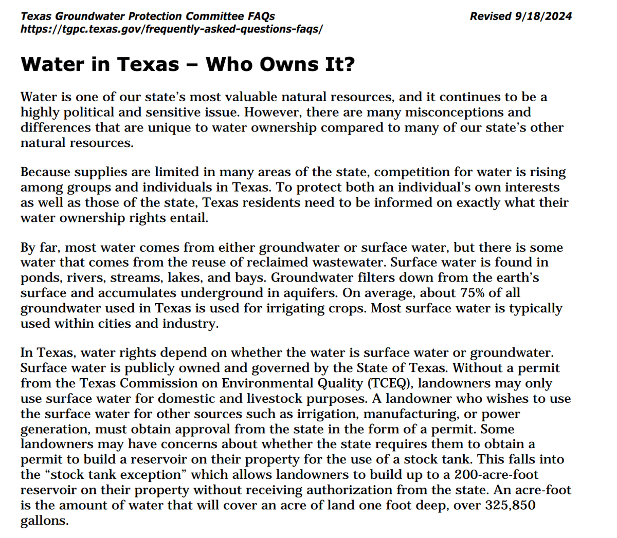 Texas is about to face its biggest legal battle in history.

It's not about oil, guns, or immigration.

It's about water. And who really owns it.

Here's the property rights crisis coming to Texas: