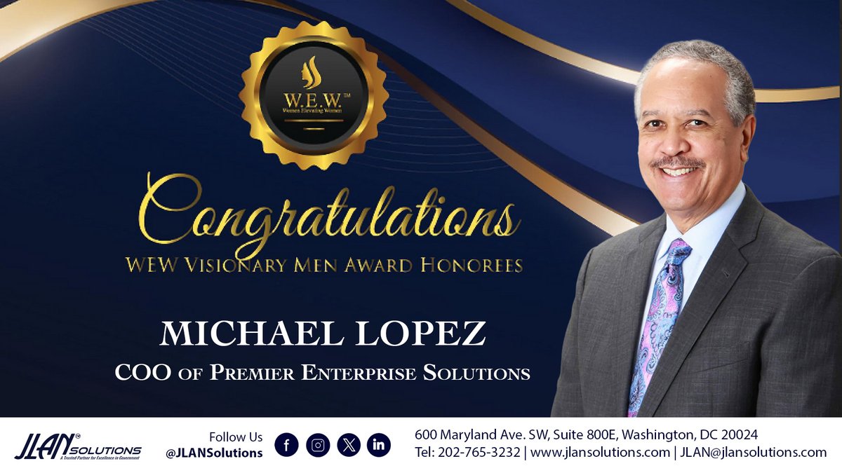 #Congrats to Michael Lopez, COO of Premier Enterprise Solutions, and to all honorees!
We’re proud to celebrate Michael as one of this year’s W.E.W. #VisionaryMen Award Honorees, recognizing 12 outstanding leaders who embody courage, collaboration, and influence.

<a href="/Women_Elevating/">Betty Hines l Founder & CEO Women Elevating Women</a>