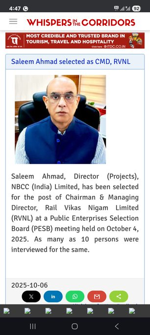 KParakala72698's tweet photo. ⚠️ Public confidence drops when key posts go to inexperienced candidates
💼 RVNL CMD selection exposes a major governance gap
⏳ Immediate action needed to restore trust
#RVNLSelectionScam #Governance #Accountability #PublicTrust https://t.co/vCzDZnYweR