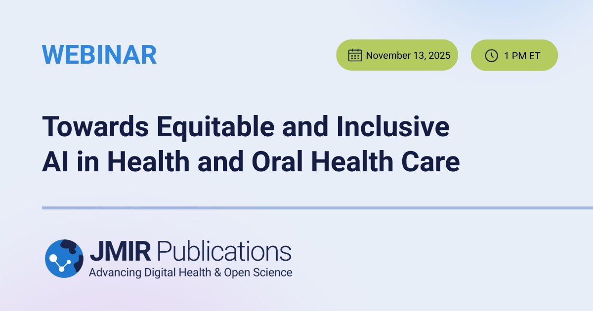 JMIR Publications tweet media