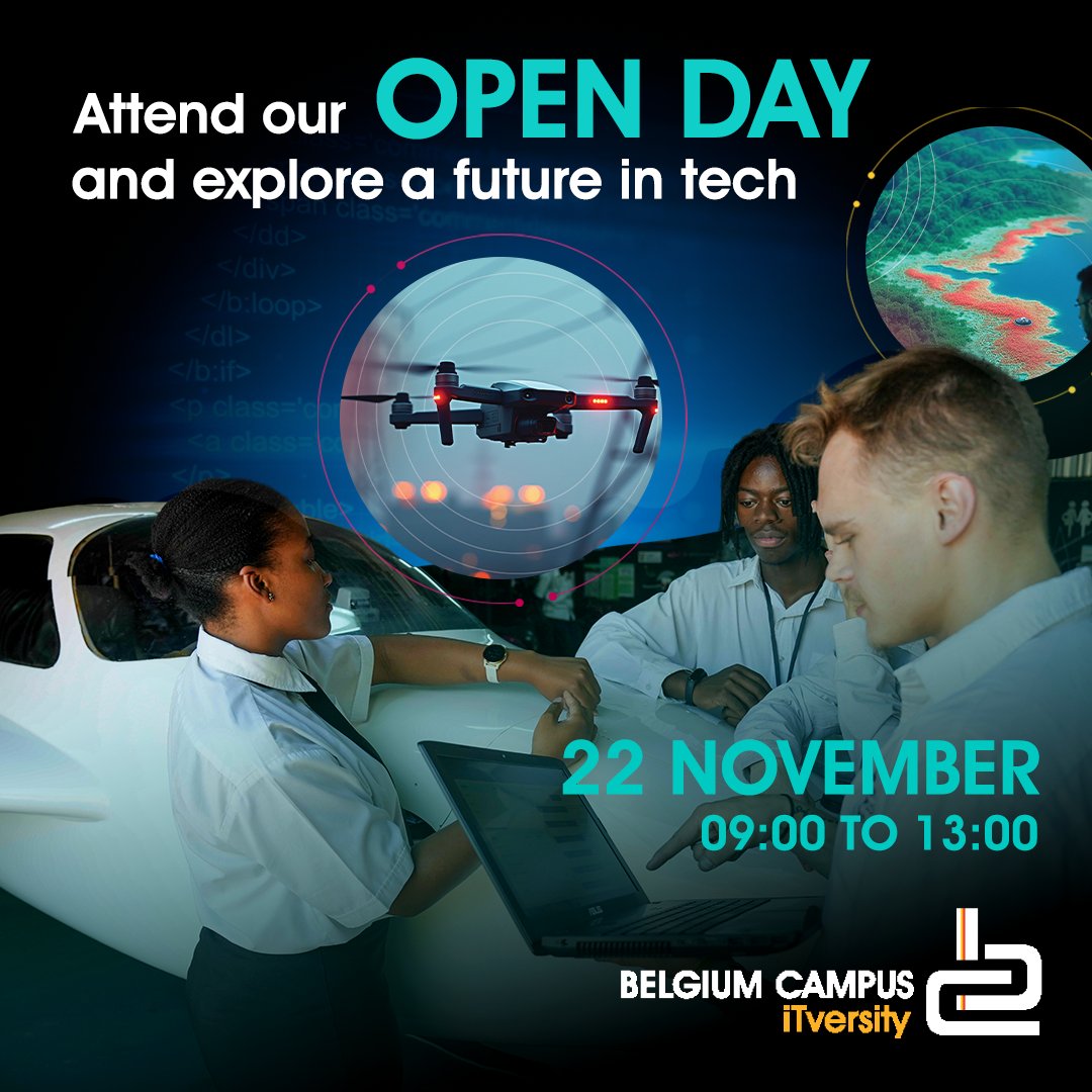 BelgiumCampus's tweet image. At Belgium Campus iTversity, you don’t just study IT - you explore what it’s like to build, lead, and innovate. Join our Open Day on 22 November and discover how your potential becomes power. Book your spot: bc.uxi.re/1T2gj
#BelgiumCampusiTversity #OpenDay #StudyIT