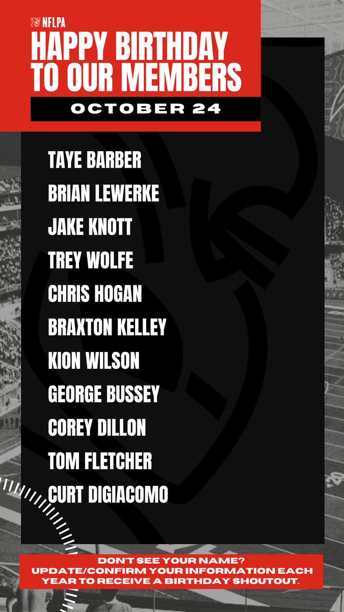 Wishing you the happiest of birthdays! 
<a href="/_UniquelyGifted/">Taye Barber</a>
<a href="/brianlewerke14/">Brian Lewerke</a>
<a href="/Jknott20/">Jake Knott</a>
<a href="/trey_wolfe/">Trey Wolfe</a>
@chrishogan_15
<a href="/bkelley6456/">Braxton Kelley</a>
<a href="/fletch_53/">Fletch</a>