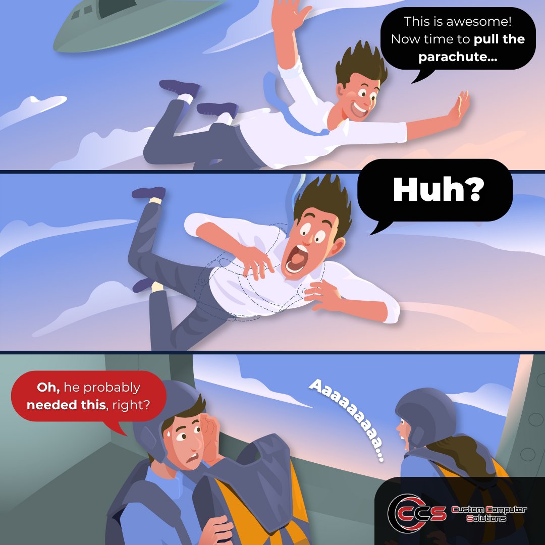 CustomCompute15's tweet image. If your IT provider struggles with small issues, what happens when big ones hit? Don’t let your business go into freefall, partner with a dependable IT team that always has your back. 🪂 Visit ccstek.com to get started!
#CustomComputerSolutions #ManagedIT