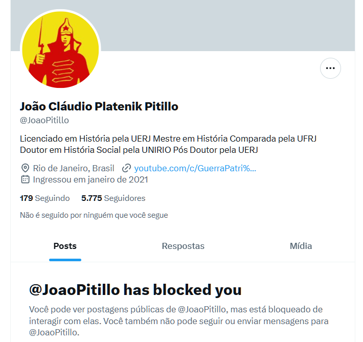 O vagabundo não consegue enfrentar a verdade