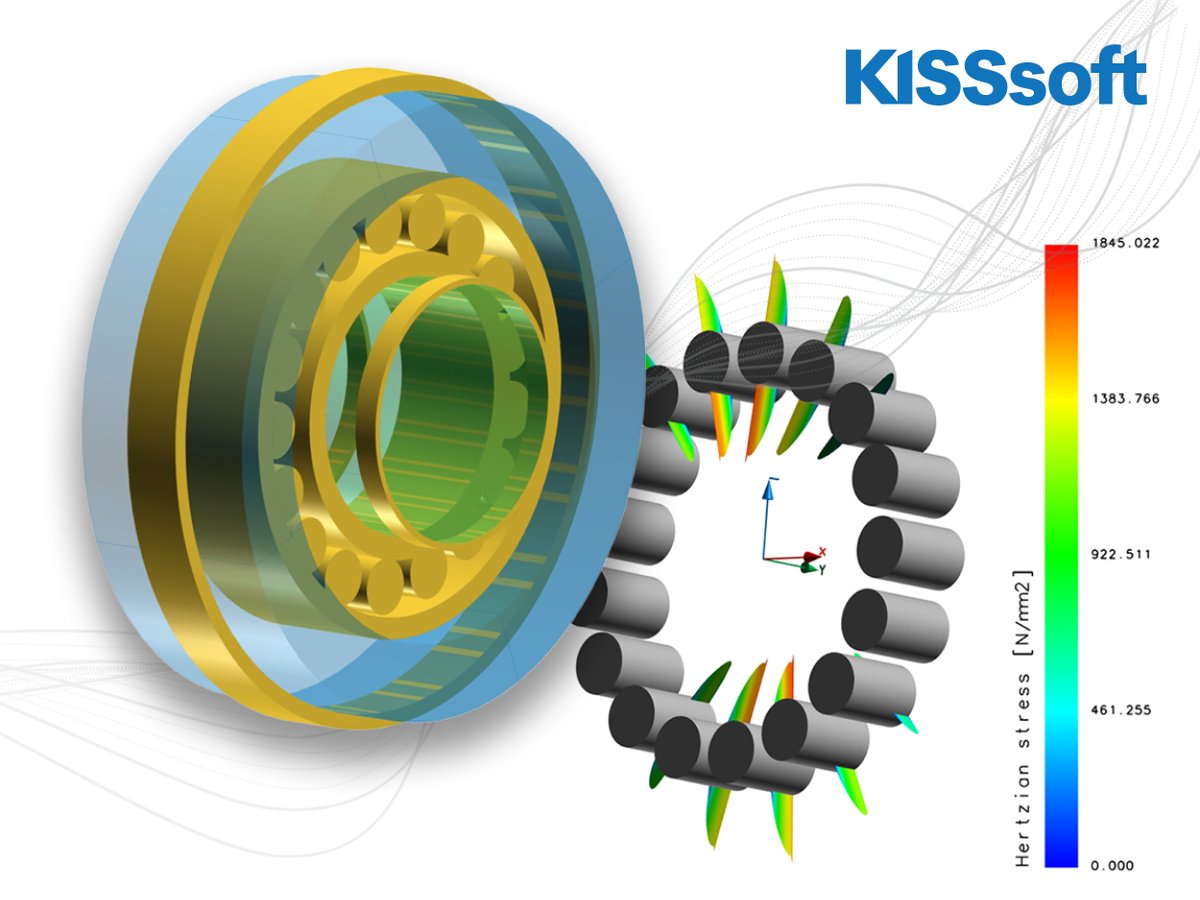 Gleasontweets's tweet image. KISSsoft shaft and bearing calculation enables design engineers to assess load distribution among rolling elements and how contact stresses develop: kisssoft.com/en/contact/con…
 
#gleason #kisssoft #geartechnology #bearingdesign #geardesign #transmissiondesign #isots16281