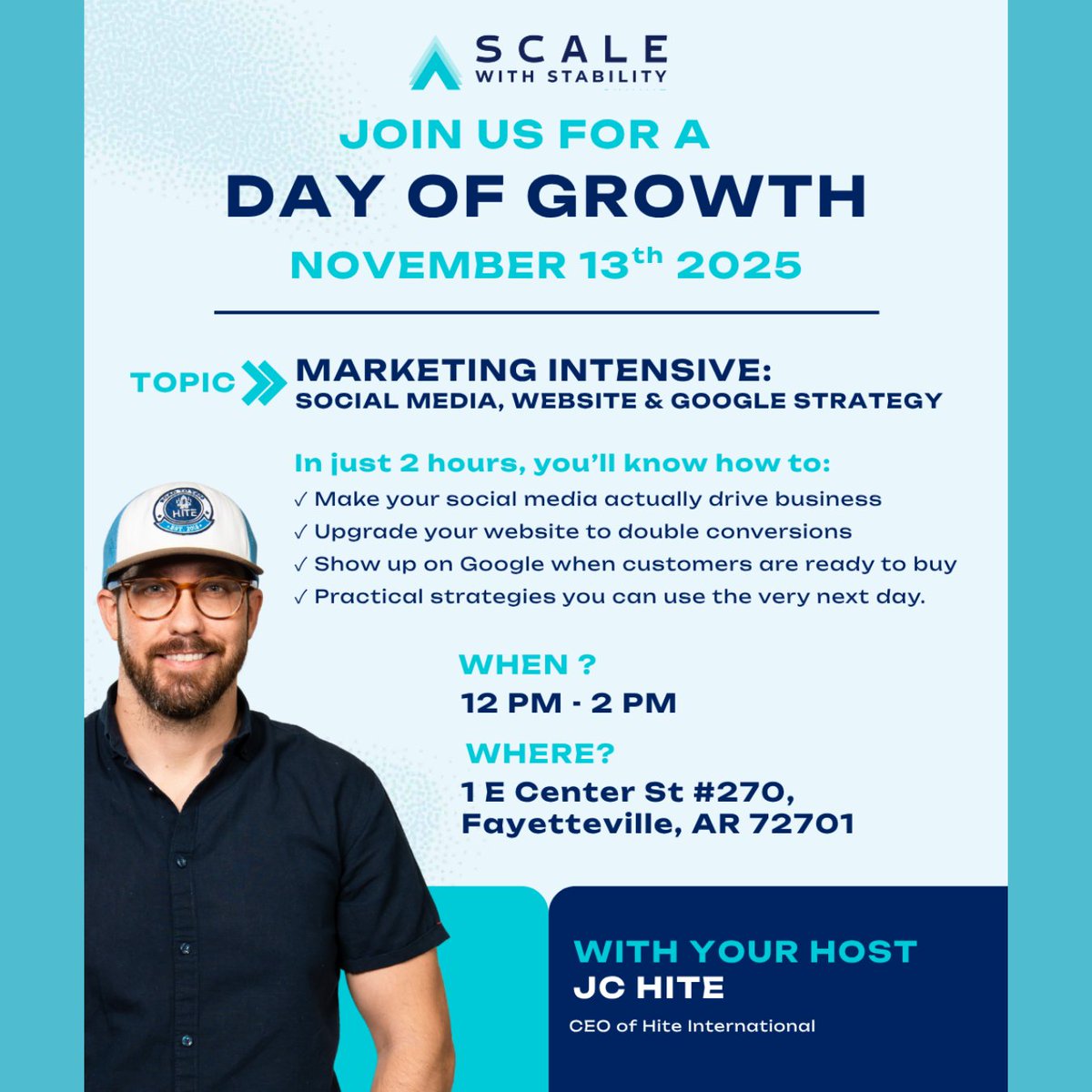 Startup Junkie is hosting two sessions designed to help you turn curiosity into customers, and customers into lasting relationships.

▪️Know Them. Serve Them. Keep Them: A Customer Growth Workshop
▪️Day of Growth: 2-Hour Marketing Intensive

🔗 luma.com/StartupJunkie