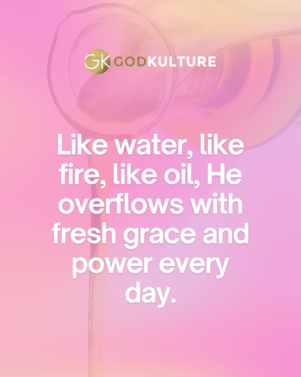 Godkulture's tweet image. Overflow is the natural rhythm of the Spirit. 
Thank you, God, for filling us daily with peace, grace, and power.
#GodKulture #Overflow #HelloHolySpirit #HolySpirit #SpiritOfGod #ChristianInspiration #ChristianMotivation #ChristianEncouragement