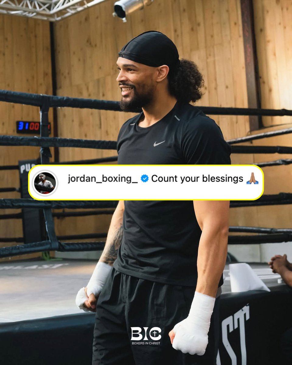 boxersinchrist's tweet photo. Count your blessings.
‌
@jordan_boxing93 reminds us - gratitude keeps the heart grounded and the spirit strong.
‌
#BoxersinChrist https://t.co/ewdazYUuEj
