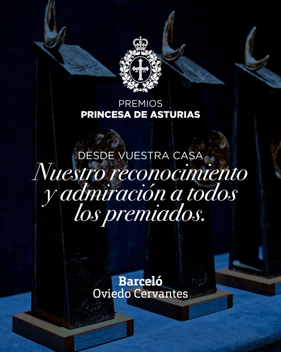 Oviedo se viste de gala para celebrar el talento, el esfuerzo y la excelencia.

Desde #BarcelóOviedo, nuestra admiración a todos los galardonados de los Premios Princesa de Asturias 2025 ✨

#PremiosPrincesa #PremiosPrincesadeAsturias #Oviedo #HotelBarceló"