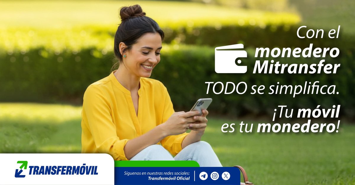 ¡Con el #MonederoMóvil todo es más fácil! 💁🏻‍♀️📲

👉 Regístrate solo con tu carnet de identidad. 
👉 Transfiere a otros usuarios usando solo su número móvil.
👉 Paga en comercios con solo escanear el código QR.

¡Así de rápido, así de sencillo es #MiTransfer! 🙌✨😉