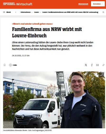 #GoodNews: Famillienunternehmen aus Deutschland wirbt mit Louvre-Einbruch 😎

tinyurl.com/36ceehd2