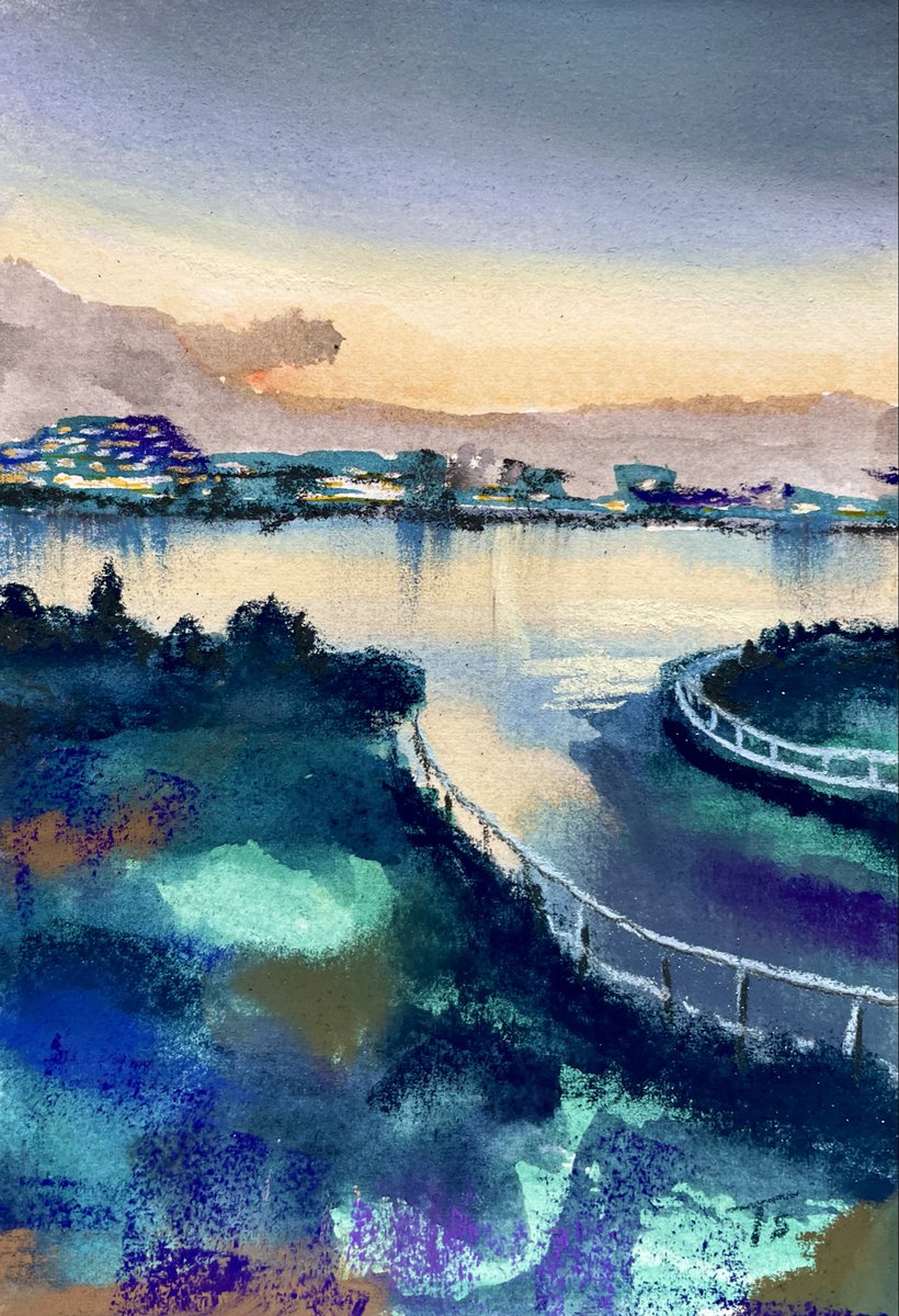 水彩とパステル